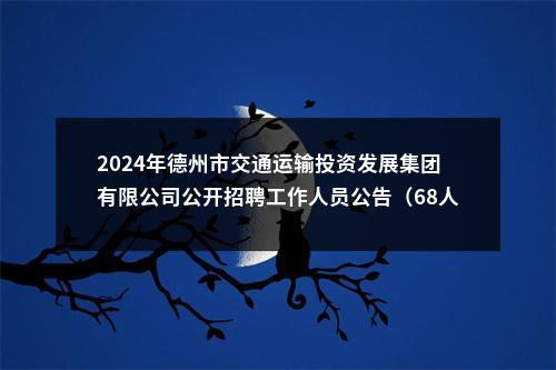 2024年德州市交通运输投资发展集团有限公司公开招聘工作人员公告（68人） 图片